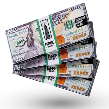 Empire Rolling Launches New Ultra Thin $100 Bill Natural Rolling Papers! - Empire Rolling Papers