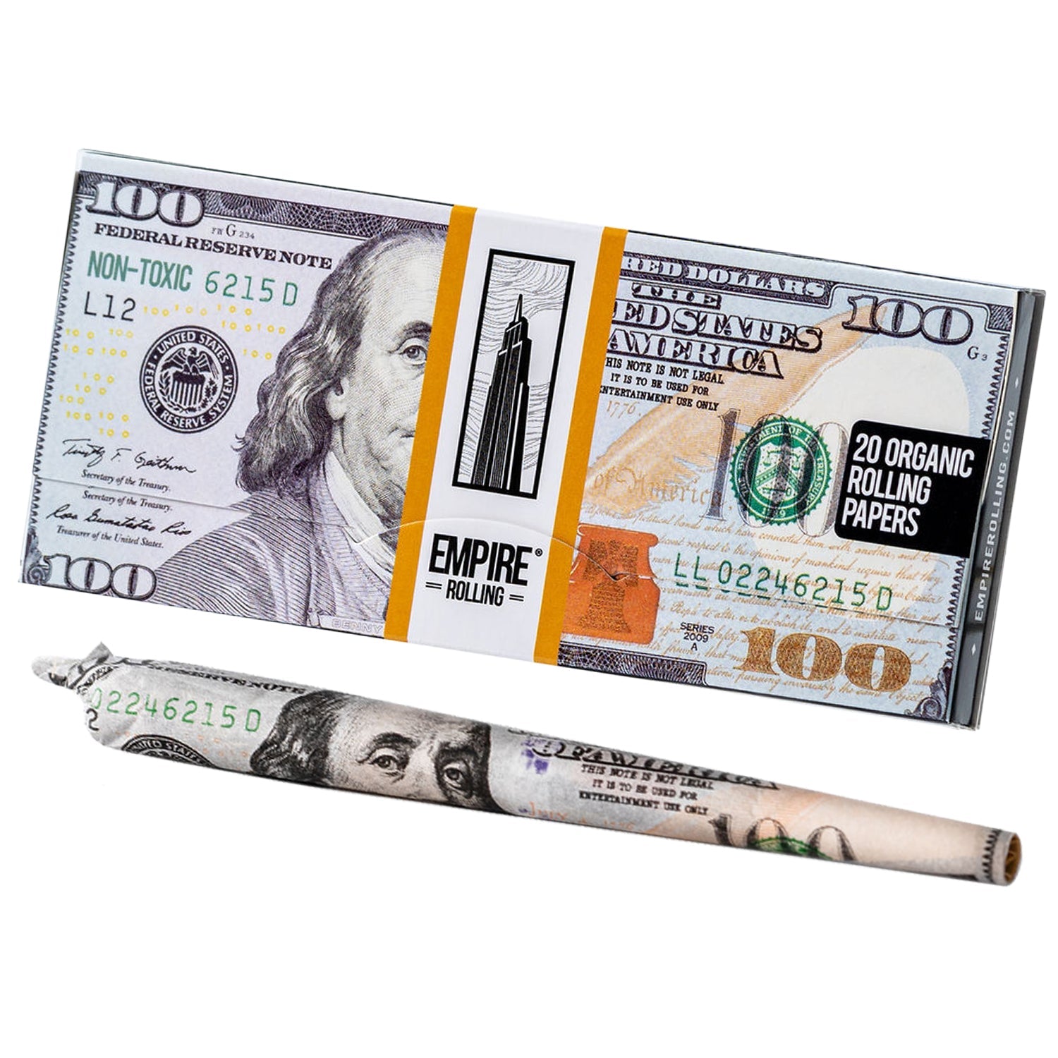 Empire Rolling's King Size Organic Hemp Rolling Papers, eco-friendly and crafted with high-quality, natural materials for a premium smoking experience.BENNY Wallet - Empire Rolling Papers