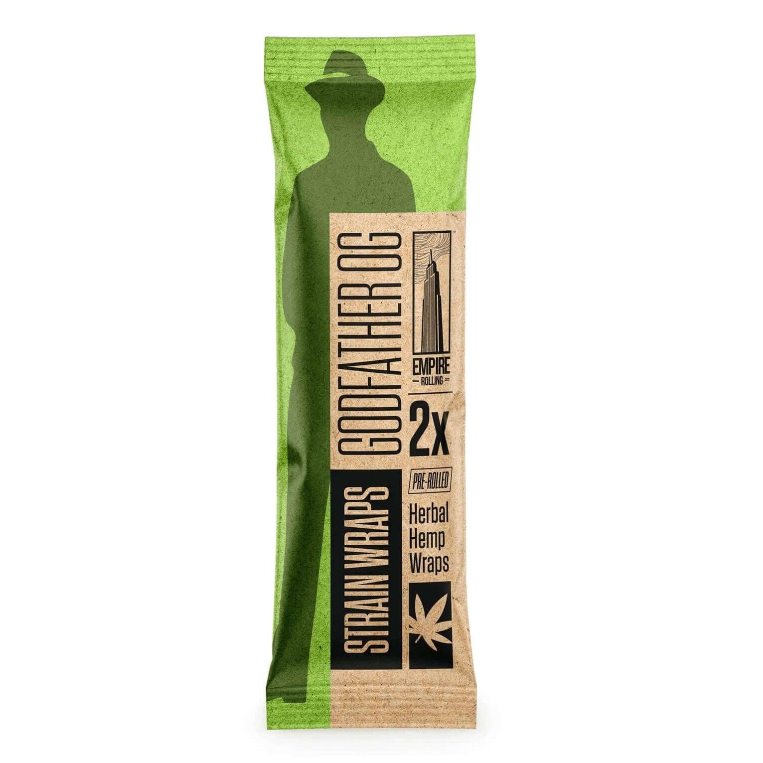 Empire Rolling's King Size Organic Hemp Rolling Papers, eco-friendly and crafted with high-quality, natural materials for a premium smoking experience.Strain Wraps: Godfather OG Hemp - Empire Rolling Papers