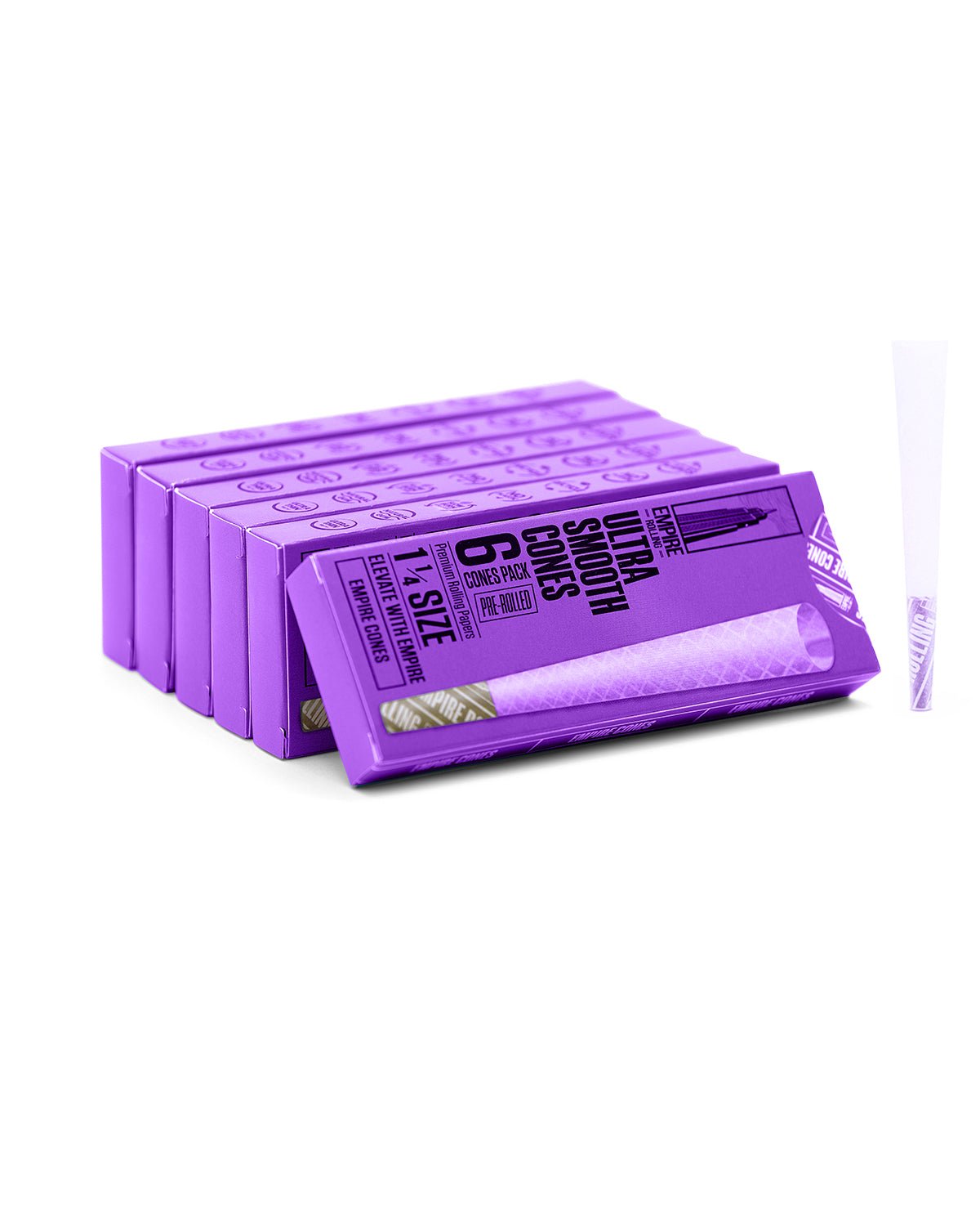 Empire Rolling's King Size Organic Hemp Rolling Papers, eco-friendly and crafted with high-quality, natural materials for a premium smoking experience.UltraSmooth Purple 1.25 Size 6-Count - Empire Rolling Papers