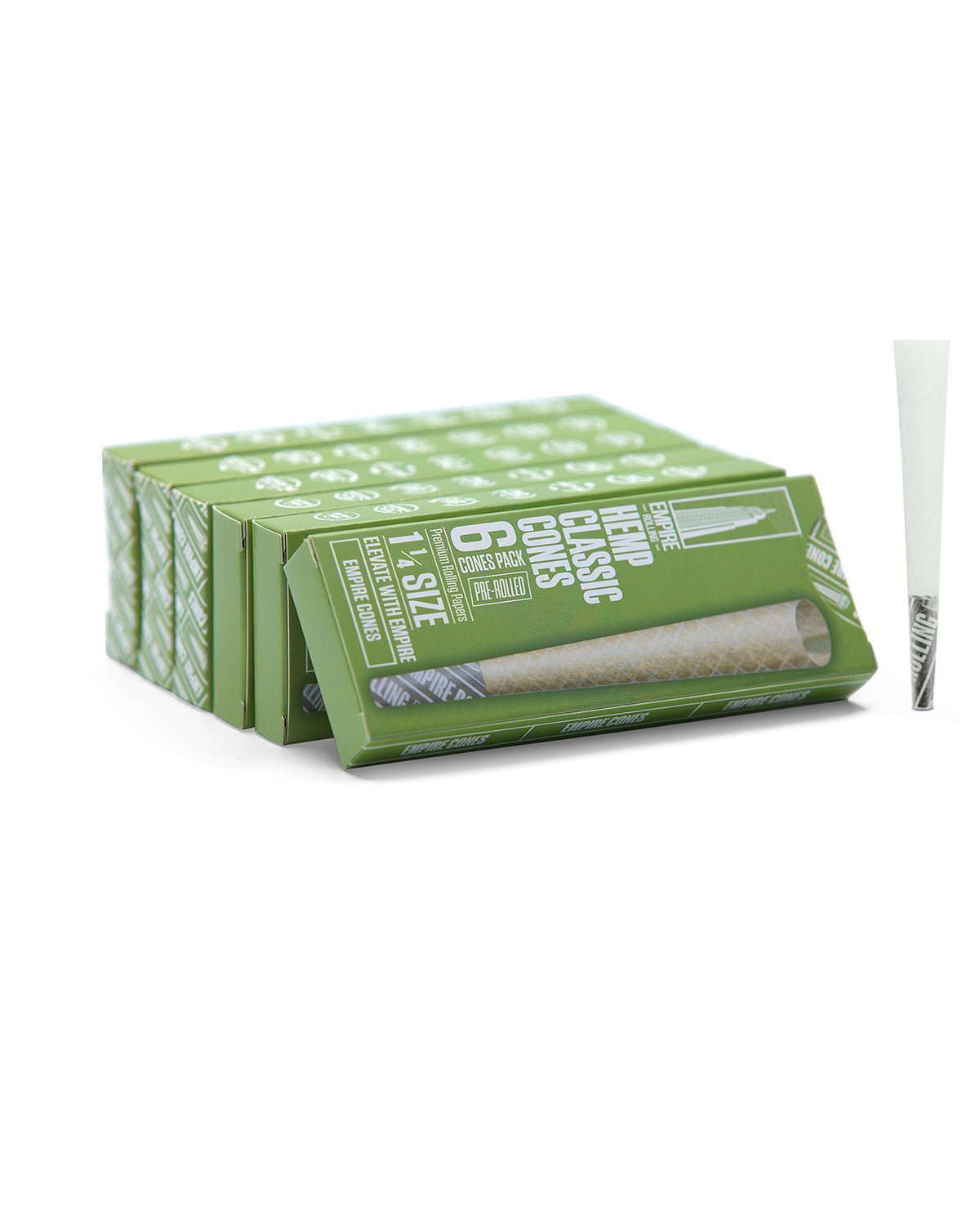 Empire Rolling's King Size Organic Hemp Rolling Papers, eco-friendly and crafted with high-quality, natural materials for a premium smoking experience.UltraSmooth Hemp 1.25 Size 6-Count - Empire Rolling Papers