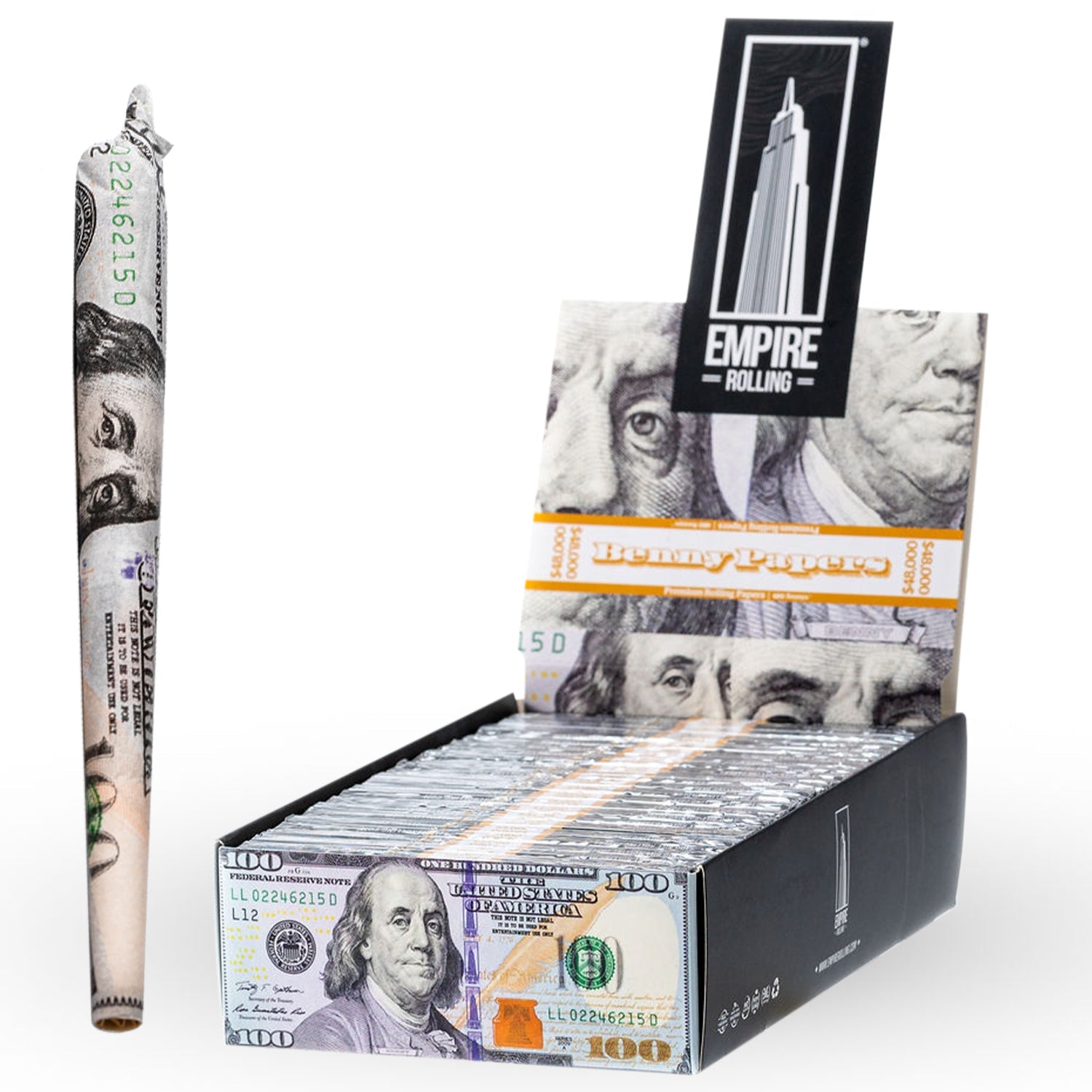 Empire Rolling's King Size Organic Hemp Rolling Papers, eco-friendly and crafted with high-quality, natural materials for a premium smoking experience.BENNY OG Papers - Empire Rolling Papers