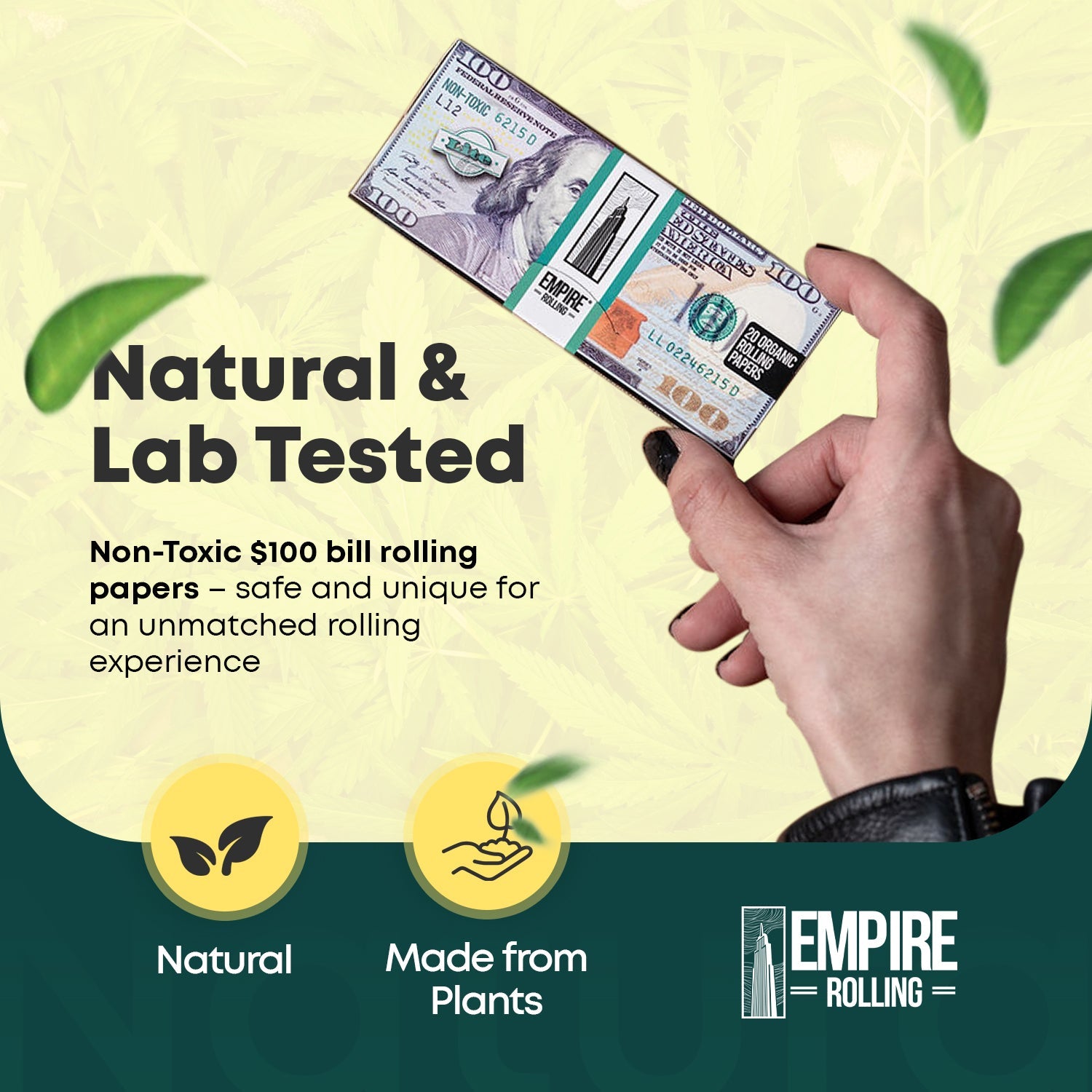 Empire Rolling's King Size Organic Hemp Rolling Papers, eco-friendly and crafted with high-quality, natural materials for a premium smoking experience.BENNY OG Papers - Empire Rolling Papers