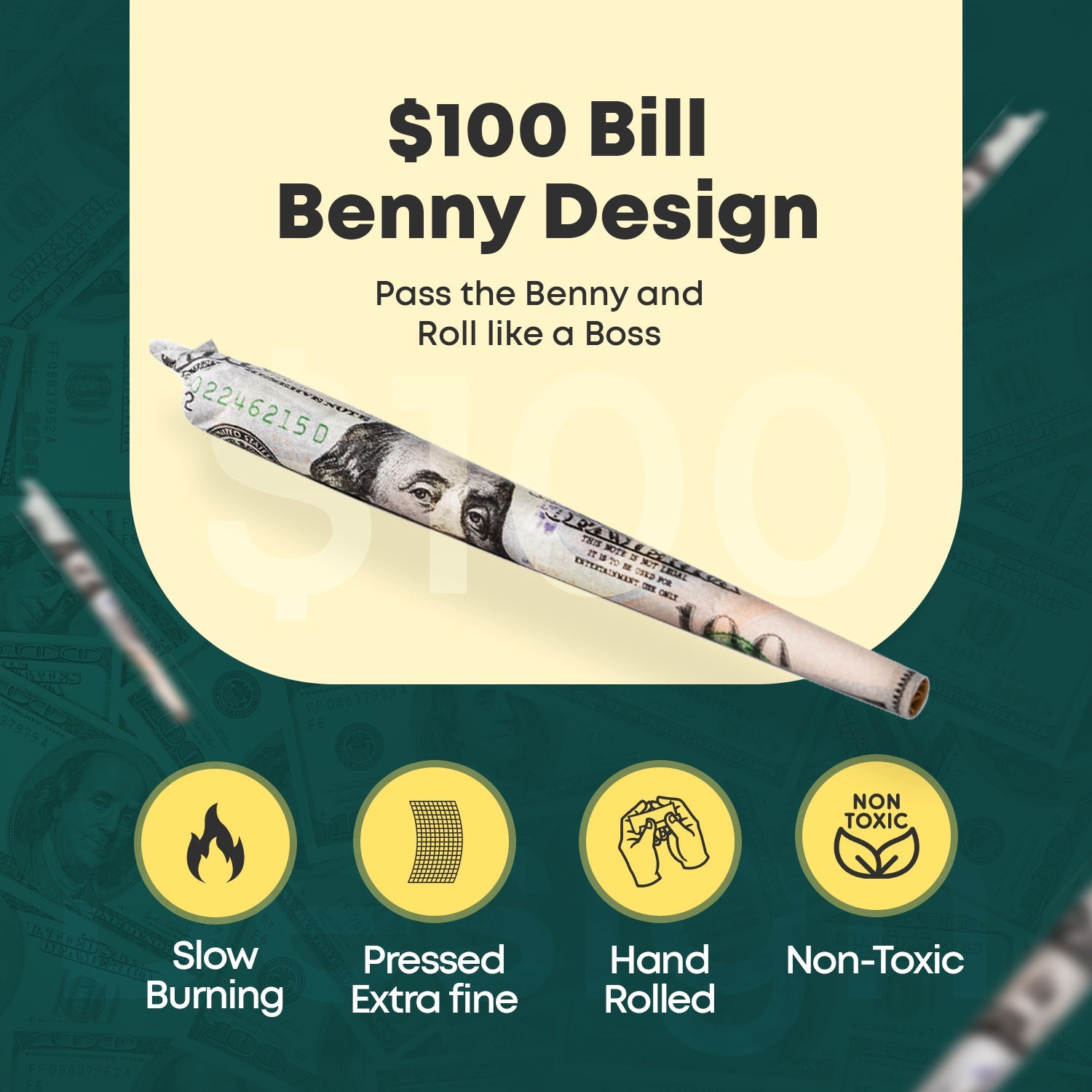 Empire Rolling's King Size Organic Hemp Rolling Papers, eco-friendly and crafted with high-quality, natural materials for a premium smoking experience.BENNY LITE Papers - Empire Rolling Papers
